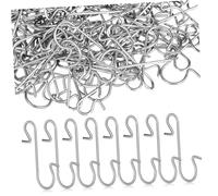 ROMISBABA 120 Pcs Silver S Shape Hanger Hooks Metal Ornament Hangers for Christmas Tree Balls Decorations Secure S-Shaped Design Prevents Falling Suitable for Baubles Lanterns LED Strings