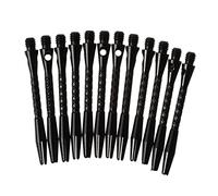 ROMISBABA 12pcs Aluminium Alloy Darts Shafts Stems with Standard Thread for Professional Game Rods Enhanced Speed and Stability Black for Improved Grip and Flight Performance