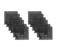 ROMISBABA 12pcs Aquarium Plates Net Design Filter Plate Pvc Bottom Divider DIY Fish Tank Filter System with Supporting Feet Black for Aquarium Filtration