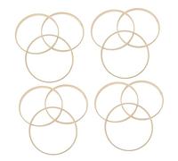 ROMISBABA 12pcs Bamboo Dream Catcher Rings DIY Craft Hoops for Handcraft Projects Smooth Round Frame for Windchimes Wreaths Mandalas Embroidery and Weaving Crafts