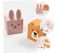 ROMISBABA 12pcs Easter Rabbit Candy Boxes Paper Storage Cases with Sealing Design Cute Cartoon Biscuit Wrapping Boxes for Birthday Party Wedding and Festival Treats