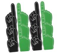 ROMISBABA 12pcs Foam Finger Cheer Props for Sports Events Giant Foam Hands in Green and Black Noise Maker Cheerleading Accessories for Basketball Football Baseball Tennis Fans