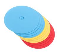 ROMISBABA 12Pcs Football Training Agility Discs 15Cm Flat Spot Markers with Holes - Red, Yellow, Blue Sports Field Markers for Outdoor Soccer, Basketball Tennis Practice