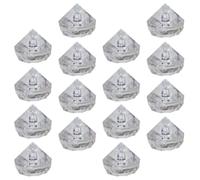 ROMISBABA 12pcs LED Light-up Diamond Ice Cubes for Parties and Romantic Settings Glow Ice Cubes with Electronic Components Appearance Design Adding Mysterious and Romantic Atmosphere