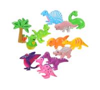ROMISBABA 12pcs Mini Resin Dinosaur Figurines Realistic Detailing Durable Micro Landscape Decor for Desktops Classrooms Museums Educational Animal