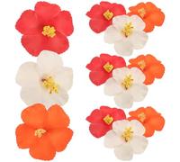 ROMISBABA 12pcs Reusable Eva Plumeria Hair Barrettes with Natural Petal Textures, Hawaiian Style Flower Hair Clip for Women, for Beach Vacation and Summer Party Accessories
