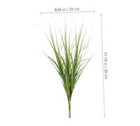 ROMISBABA 12pcs Simulation Plants Artificial Grass Leaf Decor Deep Green Fake Grass for Indoor Outdoor Home Office Decoration Vivid Realistic Plastic Foliage for Centerpieces and Wedding