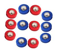 ROMISBABA 12Pcs Tabletop Shuffleboard Rolling Beads and Mini Curling Pucks for Indoor Soccer Game Portable Board Game Accessories Blue Red