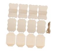 ROMISBABA 12pcs Unfinished Wooden Door Plaques DIY Craft Hanging Wood Signs Blank Smooth Surface for Painting Home Decor Weddings Bars Shops