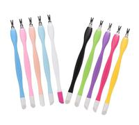 ROMISBABA 15 Pieces Nail Cuticle Remover Tool Set Comfortable to Hold and Simple to Use Lightweight Dead Skin Fork Trimmer for Personal Home Use and Manicure Random Random Color