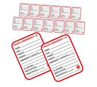 ROMISBABA 15pcs Car Emergency Medical Information Stickers with Strong Adhesive Bright Red Safety Labels for S Seat Identification Emergency Details Tags for Vehicles