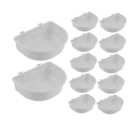 ROMISBABA 15pcs Hanging Pet Bowls for Kennel Cage Clean Food and Water Feeders for Puppy Medium Dog Cat Rabbit Ferret Bird Travel-friendly Grey