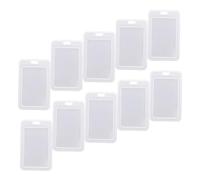 ROMISBABA 15Pcs Transparent Clamshell Id Card Holders Student Protector Covers for Bus Practical Badge Protectors for Teachers Office Staff and Students