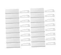 ROMISBABA 16Pcs Blank Name Tags DIY Sublimation Id Badges with Rounded Pin Backing for Office Students Personalised Identification Badges Craft