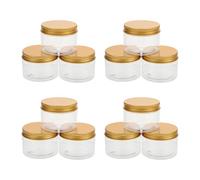 ROMISBABA 16pcs Empty Plastic Face Cream Bottles Aluminum Lids Multipurpose Storage Bottles for Travel Toiletries and Beauty Storage