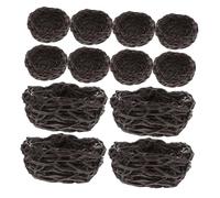 ROMISBABA 16pcs Realistic Bird Decorations Mini Resin Nest House Diy Bonsai Landscape Accessory