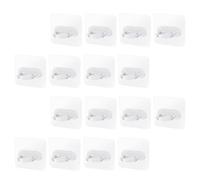 ROMISBABA 16pcs Self-Adhesive Wall Mounted Hooks Pp Material Punch Free Design for Bathroom and Kitchen Storage, Multipurpose Spray Bottle and Shower Gel Bottle Rack
