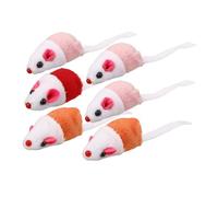 ROMISBABA 18pcs Catnip Toys Mini Squeaky Mice for Cats Mice Toys Bright Colors Long Tail Pet Playthings Kitten Teaser