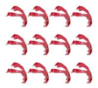 ROMISBABA 18pcs Finger Food Tongs Set Made of Red Plastic with Anti-Scald Feature and Easy Meat Handling for Family Reunions and Kitchen Use