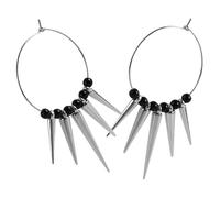 ROMISBABA 1Pair Chunky Rivet Hoop Earrings for Women Dangle Earrings Lightweight Design Unique Punk Style Any Occasion