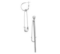 ROMISBABA 1Pair Punk Style Chain Dangle Earrings Retro Ear Pendants Unique Fashion Jewelry for Parties Banquets and Daily Wear present for Yourself Loved Ones