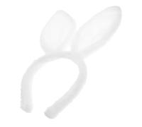 ROMISBABA 1pc Animal Ear Headband Puppy Costumes Headbands Easter Bunny Ears Headband Makeup Hair Headband Bubble Headband Plush Bunny Headband Plush Rabbit Headband White Polyester