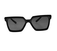 ROMISBABA 1pc Fashionable Summer Beach Sunglasses with Metal Temples Lightweight Outdoor Photo Prop for Parties and Travel Comfortable Fit for Stylish Black Frame with Black Gray Lenses