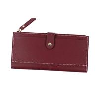 ROMISBABA 1pc Multifunctional Pu Wallet for Women Three-fold Purse Capacity Portable Card Storage Bag Wine for Organizing Cash and Cards