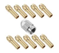 ROMISBABA 1set Drill Chuck and Electric Grinding Drill Collet Adapter for Flexible Shaft Copper Collet for Polishing and Precision Grinding Suitable for Materials and Applications