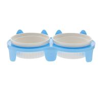 ROMISBABA 1Set Ergonomic Raised Cat Bowl Slanted Feeding Dish for Cats and Kittens Tilted Design Durable Water and Food Bowls Reduces Neck Strain Easy to Clean