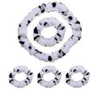 ROMISBABA 1set Leopard Print Face Wash Headband and Wristband Soft Microfiber Makeup Hair Accessories for Women Comfortable Spa Facial Cleaning Bands Travel-friendly Kit