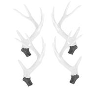 ROMISBABA 2 Pairs 17cm Faux Deer Antlers Christmas Headpiece DIY Accessories Velvet Texture Simulation Antler Christmas Decor for Holiday Crafting