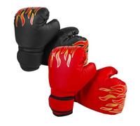 ROMISBABA 2 Pairs Boxing Gloves PU Leather Kickboxing Training Gloves Wrist Wrap Sparring Mitts for Boys and Practicing Thai Boxing and Fitness Workouts