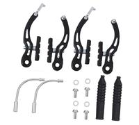 ROMISBABA 2 Pairs Front and Rear Caliper Rim Brakes for Bikes with Wear-resistant Pads Arms with Grooved Brake Pads for Enhanced Safety Compatible with Mountain and Road Bikes