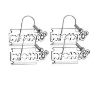 ROMISBABA 2 Pairs Punk Style Knife-shaped Dangle Earrings Alloy Jewelry for Women Men Creative Drop Ear Pendants with Secure Fit Suitable for Parties Daily Wear and