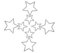 ROMISBABA 2 Pairs Silver Star Drop Earrings Hollow Pentagram Dangle Jewelry for Women Vintage Style Sparkly Fashion Accessories