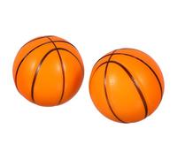 ROMISBABA 2 Pcs Basketball Shape Cake Toppers Creative Paper Mini Cupcake Picks Brown Decoration for Engagements and Cookie Decorating