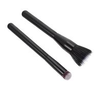 ROMISBABA 2 Pcs Blush Makeup Brushes with Wooden Handles, Double-layer Artificial Fiber, Flat Head Design, Lightweight and Easy to Carry, Smooth and Comfortable Touch, for Makeup Application