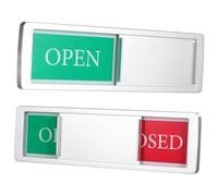 ROMISBABA 2 Pcs Magnetic Dishwasher Indicator Signs Acrylic Sliding Open Closed Privacy Signboard Easy Install Oil Resistant for Washing Machines Kitchen Organization
