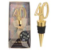 ROMISBABA 2 Pcs Number 40 Alloy Wine Bottle Stoppers with Good Sealing Effect and Airtight Seal for Birthday Party and Wedding Banquet Decorations