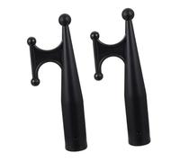 ROMISBABA 2 PCS Nylon Boat Hook End Replacement for Docking with Mop Rod Compatibility Sturdy Black Plastic Hook for Kayak Dinghy Yacht Suitable for Poles