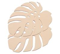 ROMISBABA 2 Pcs Wood Leaf Cutouts for Hanging, Blank Leaf Shaped Cutouts in Khaki Colour, Convenient for DIY Handicrafts and Party Decoration, Simple and Creative Wooden Craft Accents