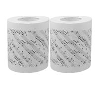 ROMISBABA 2 Rolls Musical Note Tissue Paper for Bathrooms and Office, Soft Printed Toilet Tissue Roll with Unique Music Themed Design, Easy to Store and Providing A Luxurious Experience