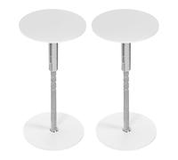 ROMISBABA 2 Set Stainless Steel Round Door Hole Cover Plate Set, White 50mm | Renovations and New Installations, Flat Smooth Edge, Versatile Compatibility for Residential and Commercial Doors