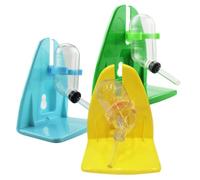 ROMISBABA 2 Sets Hamster Water Bottle, Small Animal Water Bottle with Holder, 60ml Plastic Hanging No Drip Leak-proof Drinking Dispenser for Hamsters and Small Animals, Cage Use Random Color