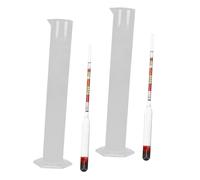 ROMISBABA 2 Sets Home Brewing Kit Triple Scale Hydrometer and Test Cylinder for Alcohol Sugar Specific Measurement Wine Beer Making