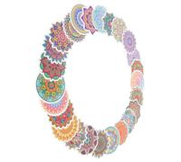 ROMISBABA 2 Sets Mandala Pattern Stickers for Laptop and Water Bottle Vintage DIY Graffiti Decals for Luggage Scrapbook Phone Car Skateboard Portable Decorative Label Pack