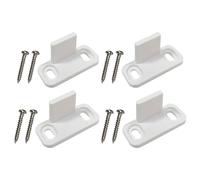 ROMISBABA 2 Sets Sliding Barn Door Stoppers White Pom Fully Adjustable Sliding Door Floor Guide with Rail Installed on The Floor Stopper