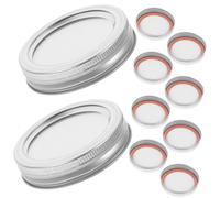 ROMISBABA 20 Sets Airtight Tinplate Canning Jar Lids with Sealing Rings Split-type Metal Caps for Wide Mouth Mason Jars Reusable Storage Covers for Food Preservation and Craft Projects