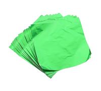 ROMISBABA 200 Sheets Green Glossy Foil Wrappers for Candy Packaging Easy-Cut Chocolate Snack Wrapping Paper Party Favor Sugar Wrappers for Homemade Sweets and Treats